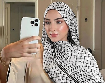 Chiffon Hijab, Jilbab Scarf, Chiffon Hijab , Eid Gift , Muslim Clouth, Palestine Turkish Hijab, Ramadan Gift, Head Scarf, Kaffiyeh Scarf