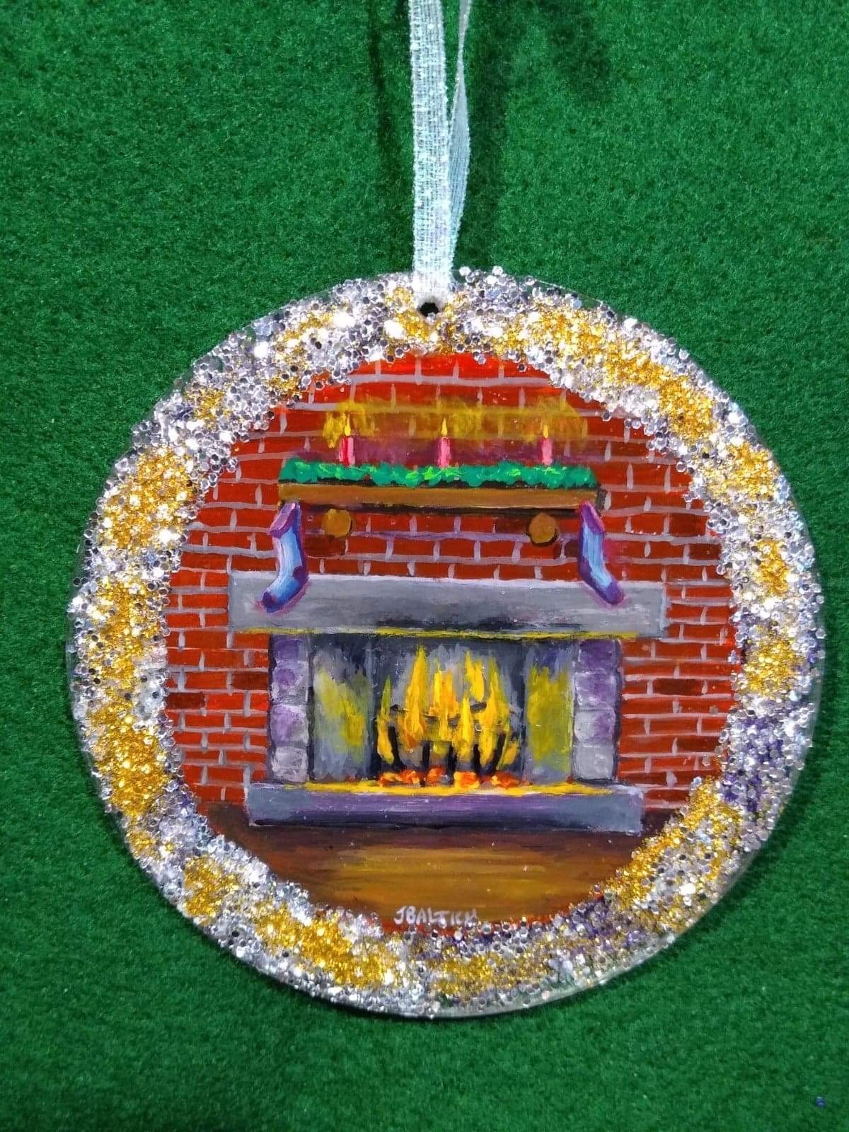 Hand Painted Fireplace Ornament Etsy.de