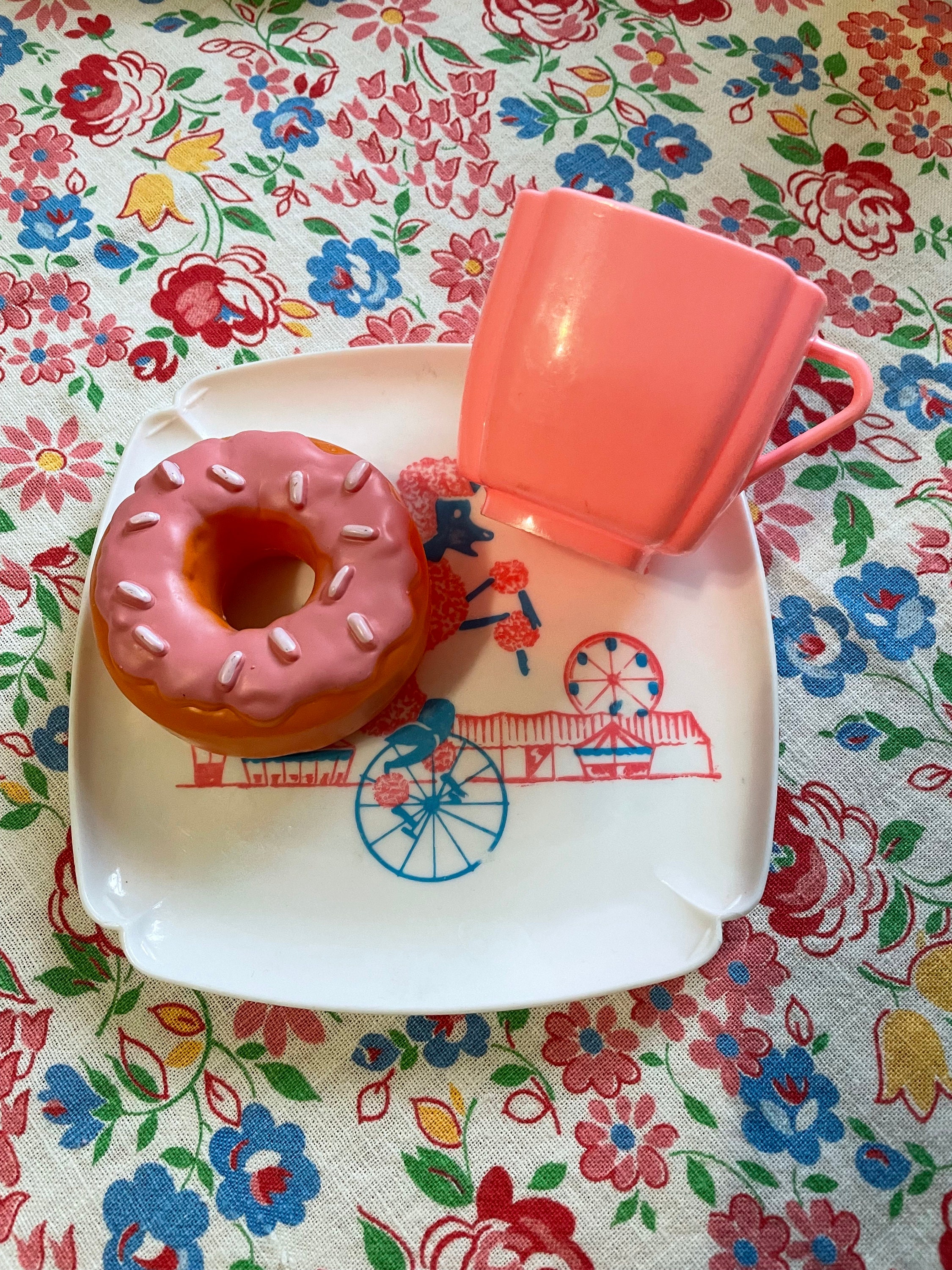 Set of 5 Pretend Play Poodle Toy Plates and Cups Plastic Etsy