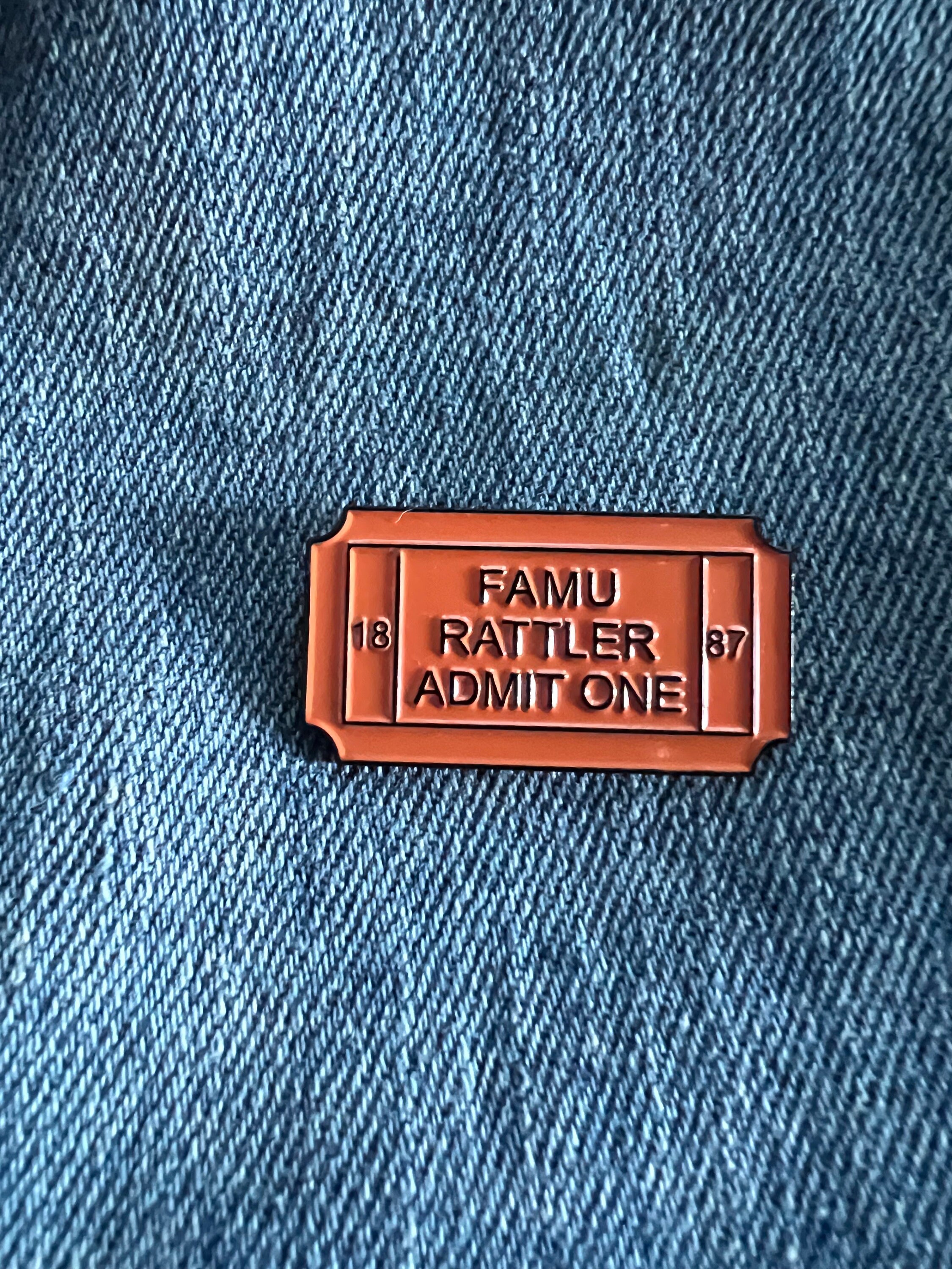 FAMU Ticket Enamel Pin | Florida A&M University, Rattler Pride - Etsy