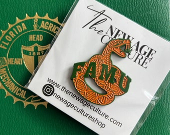 Vintage Inspired FAMU Rattler Enamel Pin