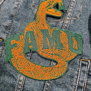 Vintage FAMU rattler iron on patch