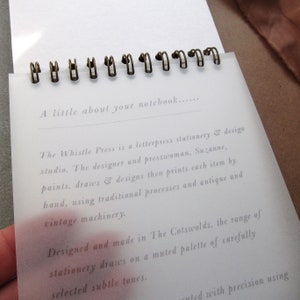 Letterpress notebook handmade luxury notepad stationery lovers gift botanical minimal letterbox gift image 7
