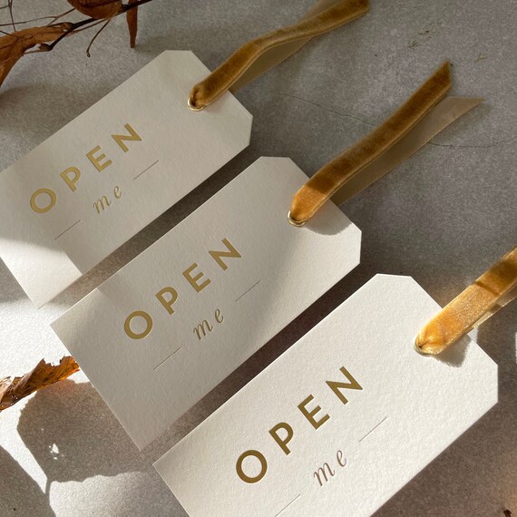 Luxury Gift Tags Gold Foil Printed Embossed Letterpress Etsy Ireland