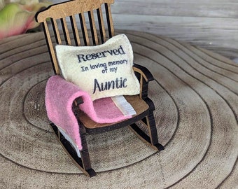 Reserved in memory of Auntie memorial , empty rocking chair , add a name ,gift for the loss of sister ,sympathy gift ,condolence gift