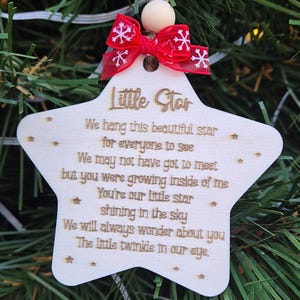 2024 Christmas Memorial Bauble - Baby Loss Keepsake for Miscarriage, Stillbirth, Infant Remembrance, Tree Decoration