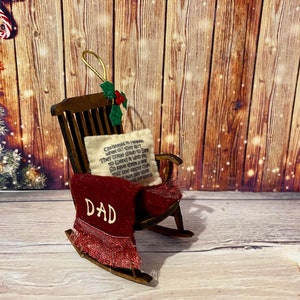 Christmas in Heaven Memorial, Rocking Chair Ornament, Empty Chair Loved One in Heaven, Remembrance Christmas Ornament, sympathy gift