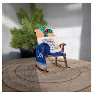 Personalized Christmas Memorial Ornament: Empty Chair Remembrance Bauble