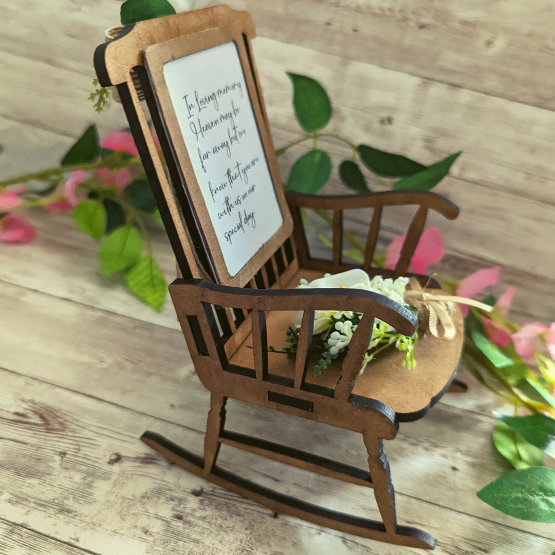 Wedding Day Remembrance, Save A Seat Rocking Chair Memorial Wedding Day