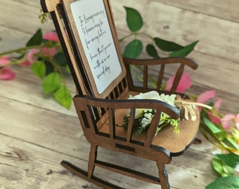 Personalised Remembrance Save A Seat Rocking Chair Memorial wedding day