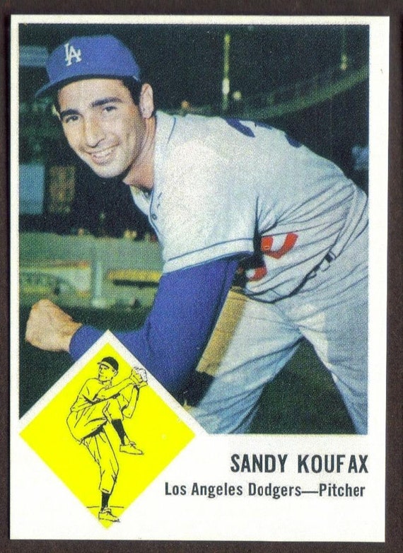 SANDY KOUFAX Novelty RP Card 42 Dodgers 1963 F Free Shipping 