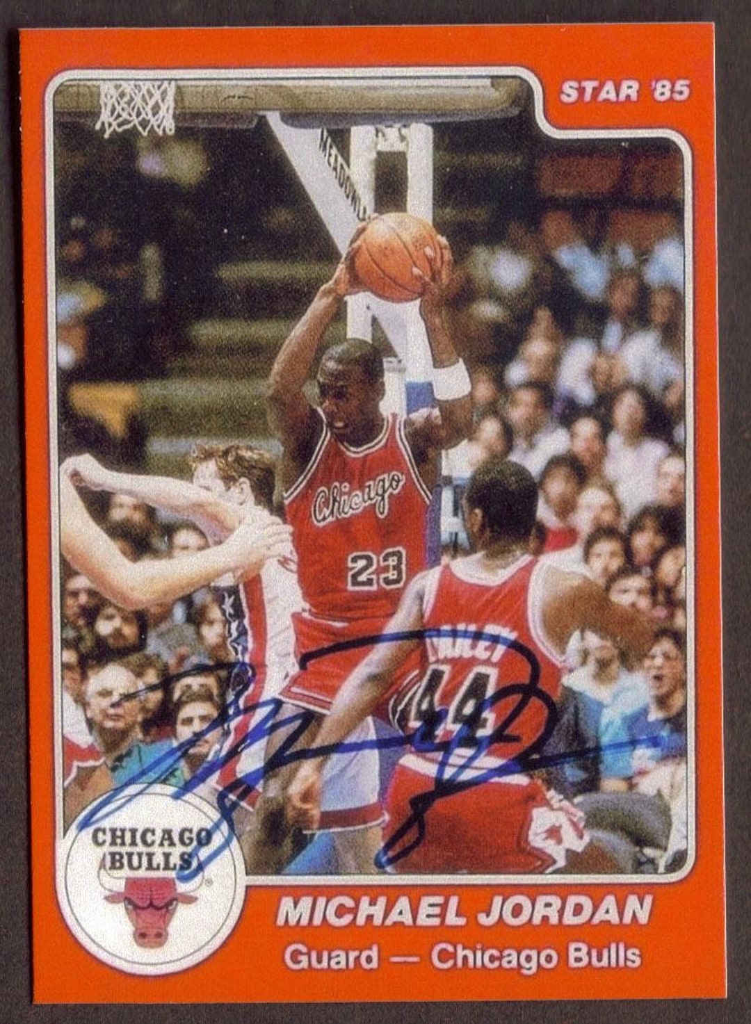 MICHAEL JORDAN EXTRA LARGE 8 X 10 GLOSSY BASKETBALL CARD 1991 NBA HOOPS  BULLS