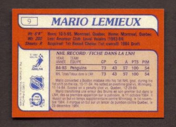 I just pulled this out of a box of old hockey cards I was given. Mario  Lemieux RC : r/hockeycards
