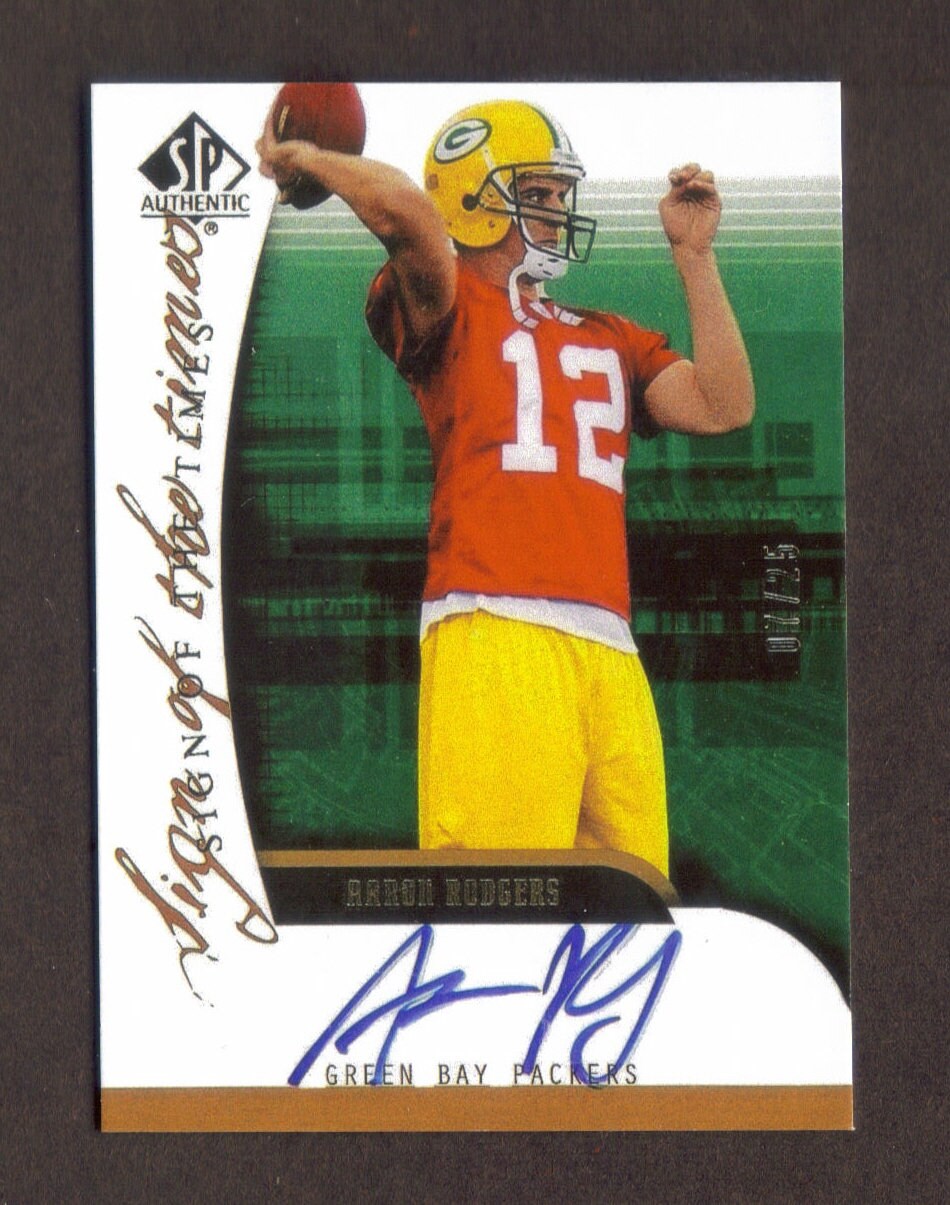 Aaron RODGERS Novelty Rookie RP Card Sot-ar Sign Facs Auto - Etsy
