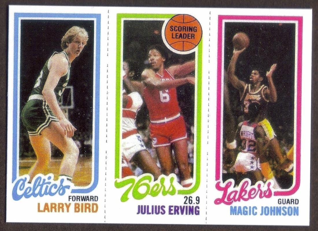 Larry BIRD Dr J MAGIC Johnson Novelty Rookie RP Card 34 174 - Etsy