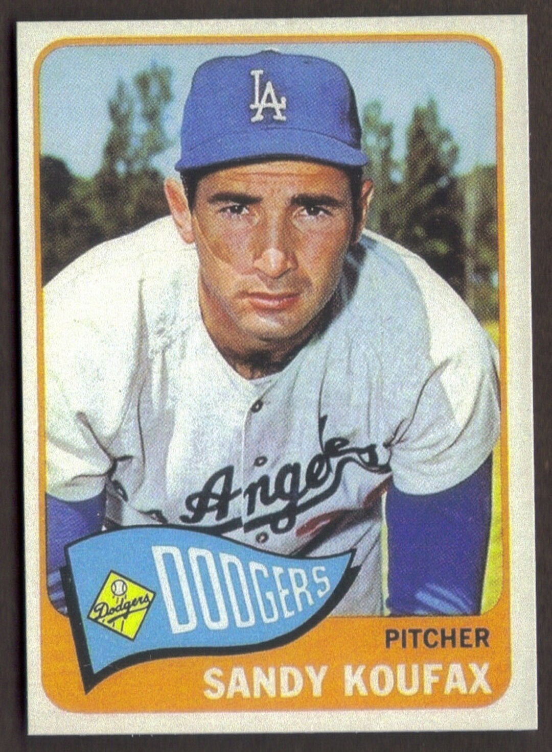 SANDY KOUFAX Novelty RP Card 300 Dodgers 1965 T Free Shipping - Etsy UK