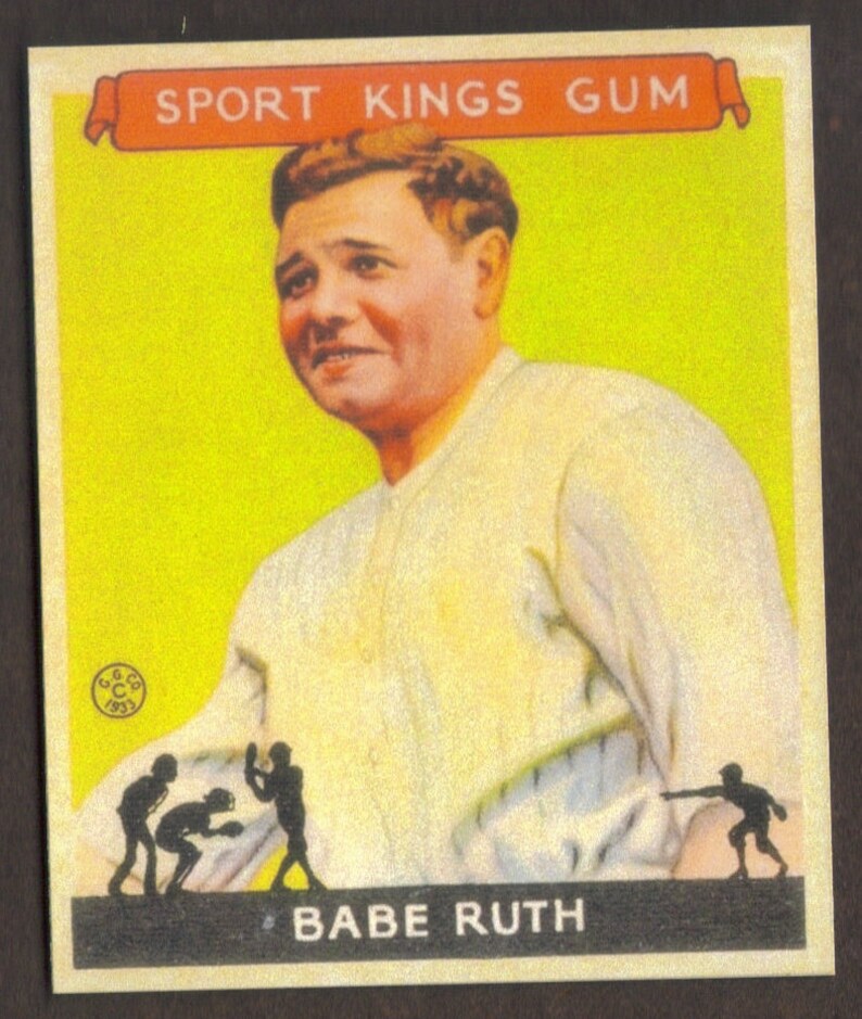 BABE RUTH RP #2 Sport Kings Yankees 1933 G Free Shipping