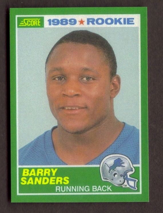 Sports Collectibles 1989 Score 257 Barry Sanders Detroit Lions Rookie