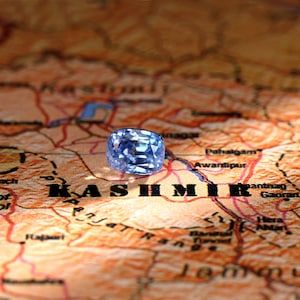 Natural Kashmir Sapphire 0.83cts-Rare Kashmir Blue Sapphire Cushion-Certified Kashmir Blue Sapphire-Kashmir Mined Sapphire Collector gem