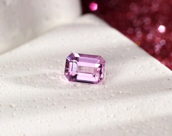 Natural Pink Sapphire Octagon 0.74 cts | Unheated Pink Sapphire Emerald Cut | Custom Pink Sapphire Ring| Loose Clean Pink Sapphire No Heat
