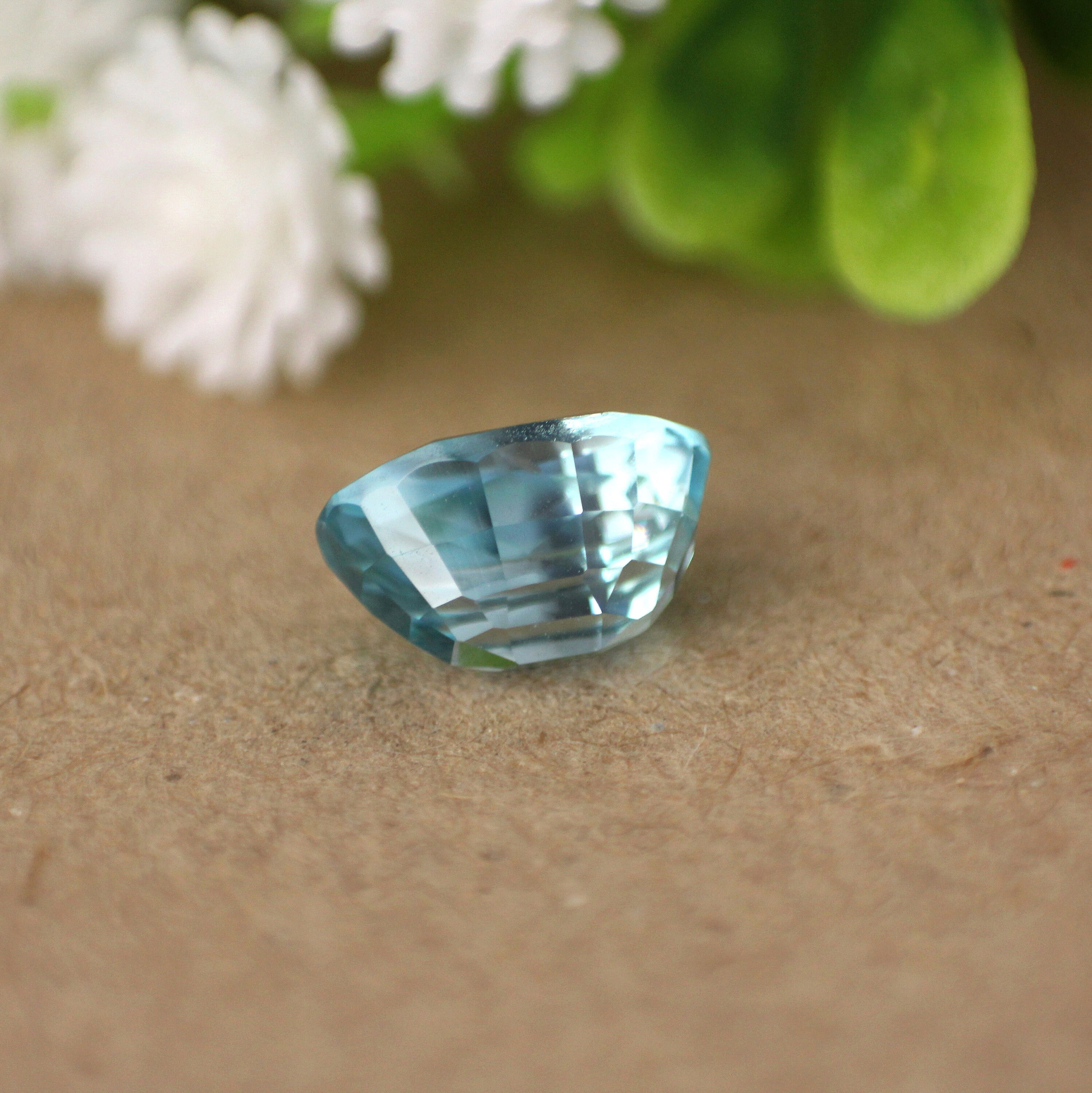 Natural Blue Zircon Oval Cut Gemstone 3.18 Cts.- Vibrant