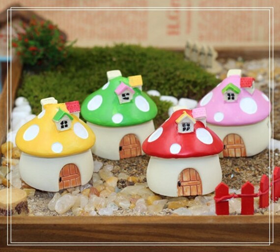 resin mushroom garden decor