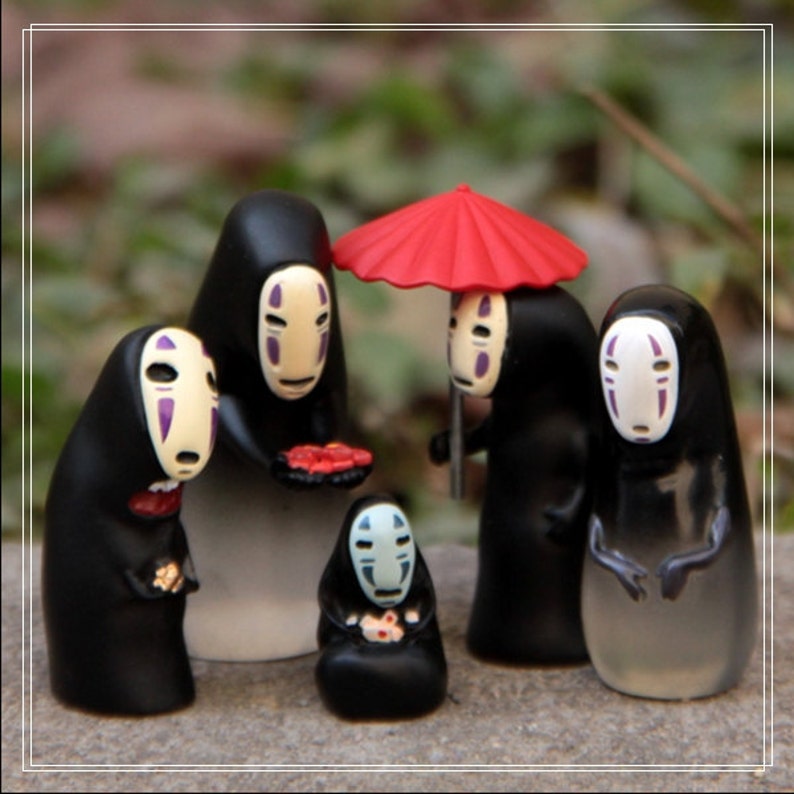 5pc Set spirited away Ghost Men Figure Fairy Garden Etsy