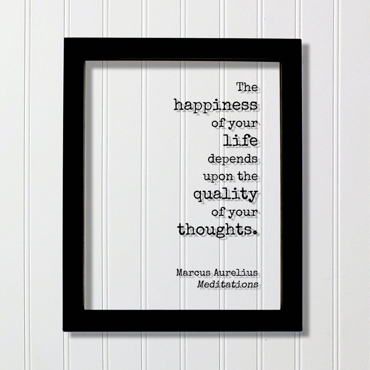 Marcus Aurelius Meditations Floating Quote The happiness | Etsy