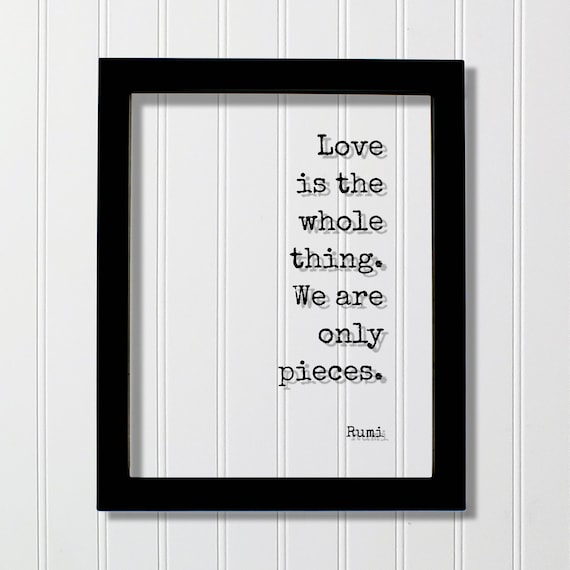 Rumi Citation Flottante L Amour Est Le Tout Nous Ne Etsy France