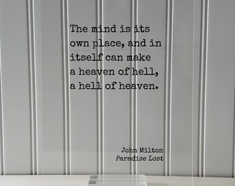 John Milton Paradise Lost Floating Quote The mind is its 