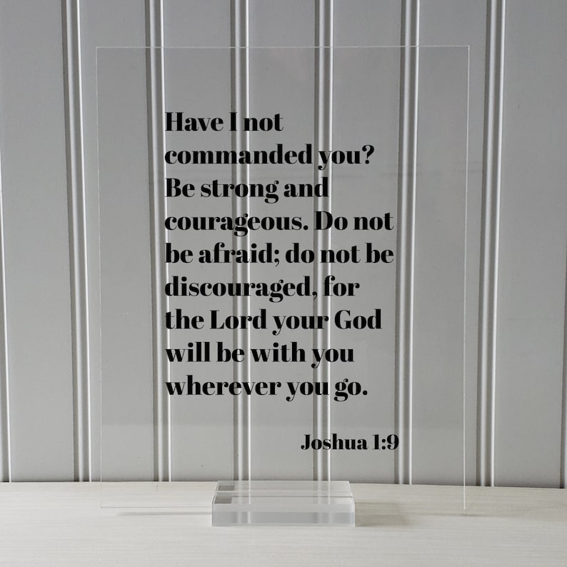 Joshua 19 Have I Not Commanded You Be Strong and Etsy