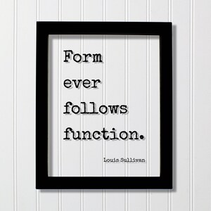Louis Sullivan – Schwebendes Zitat – Die Form folgt der Funktion – Architekturgeschenk für Architekten, Bauherren, Bauunternehmer und Architekten
