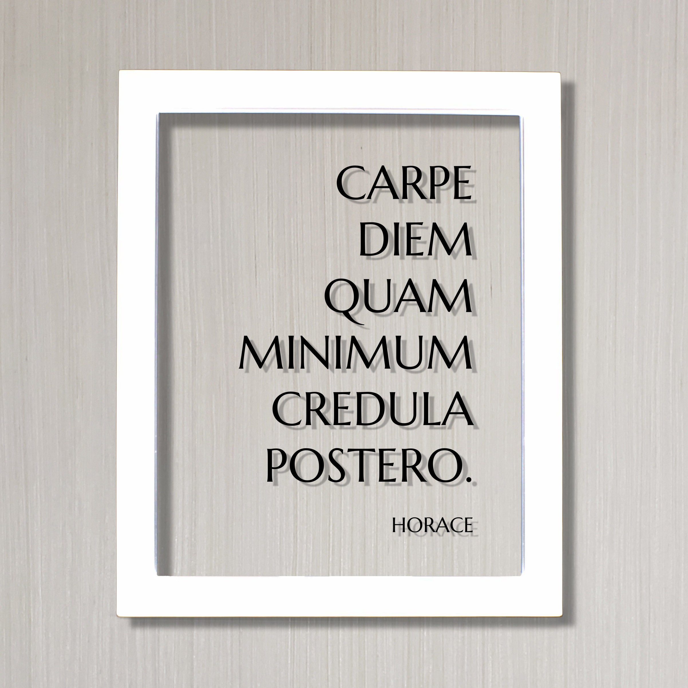 Horace Floating Quote - Carpe Diem Quam Minimum Credula Postero - Latin  Happy Happiness Motivation Inspiration Seize the Day Trust Tomorrow - Etsy, image size:2404x2404