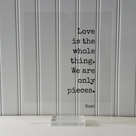 Rumi Citation Flottante L Amour Est Le Tout Nous Ne Etsy France