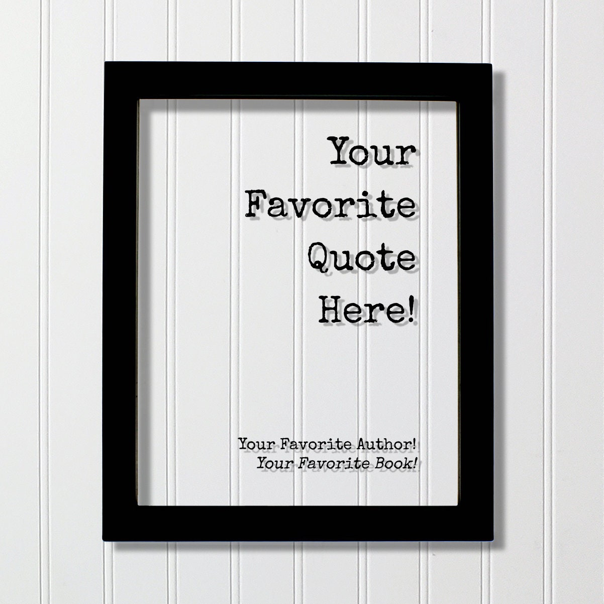 Custom Floating Quote Your Favorite Quote Here Etsy