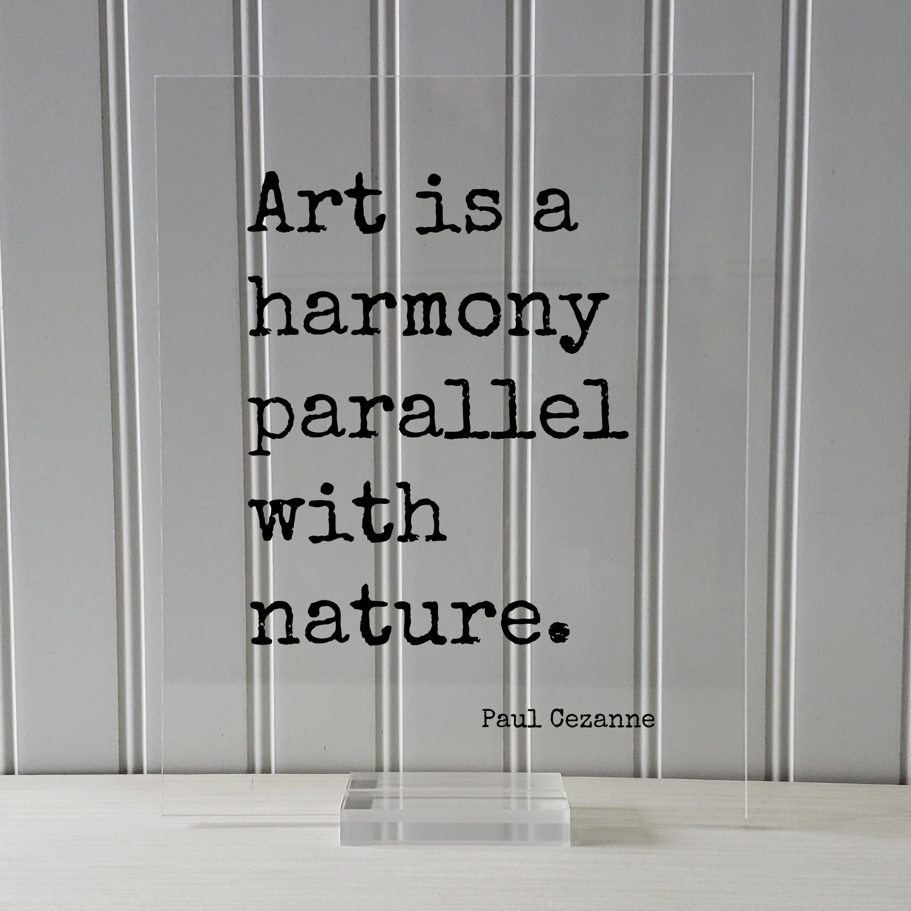 Paul Cezanne - Floating Quote - Art is a Harmony Parallel With Nature ...