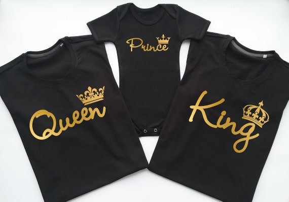 vídeo una vez Grave Camisas King Queen Prince Princess camisas familiares a - Etsy España