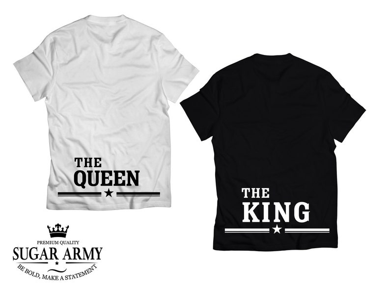 The QUEEN and the KING Tshirts Matching Couple Shirts King - Etsy
