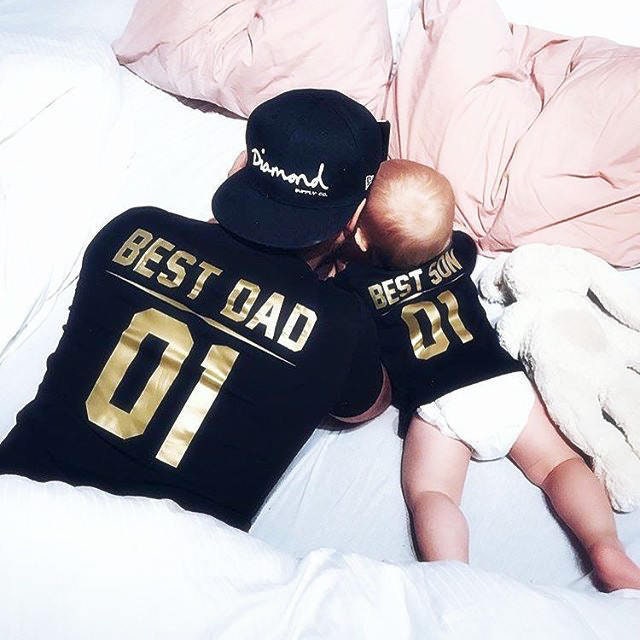 father and son matching clothes