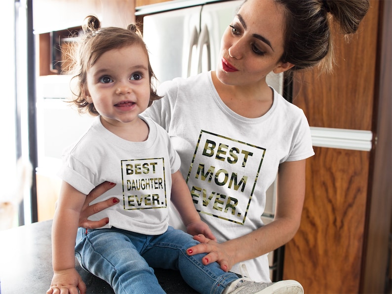 Best Mom Ever Best Daughter Ever Mommmy and Me Outfits - Etsy
