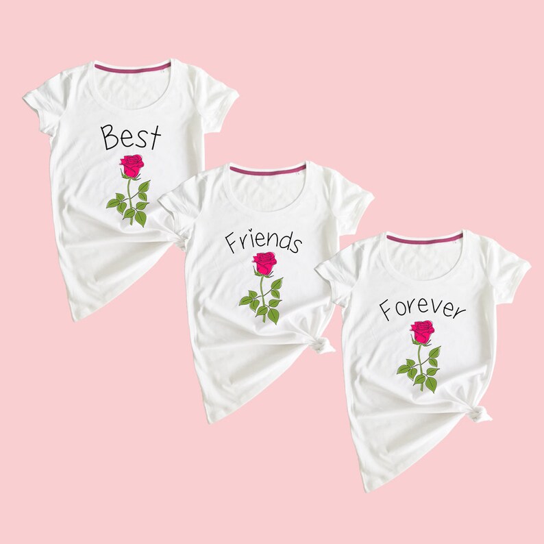 Best Friends Forever Shirts Best Friends Shirts for 3 Flower Etsy