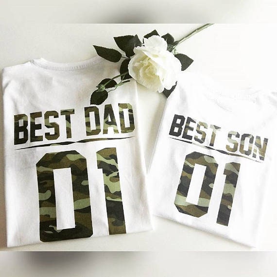 Best Dad 01 Best Son 01 Matching Shirts 