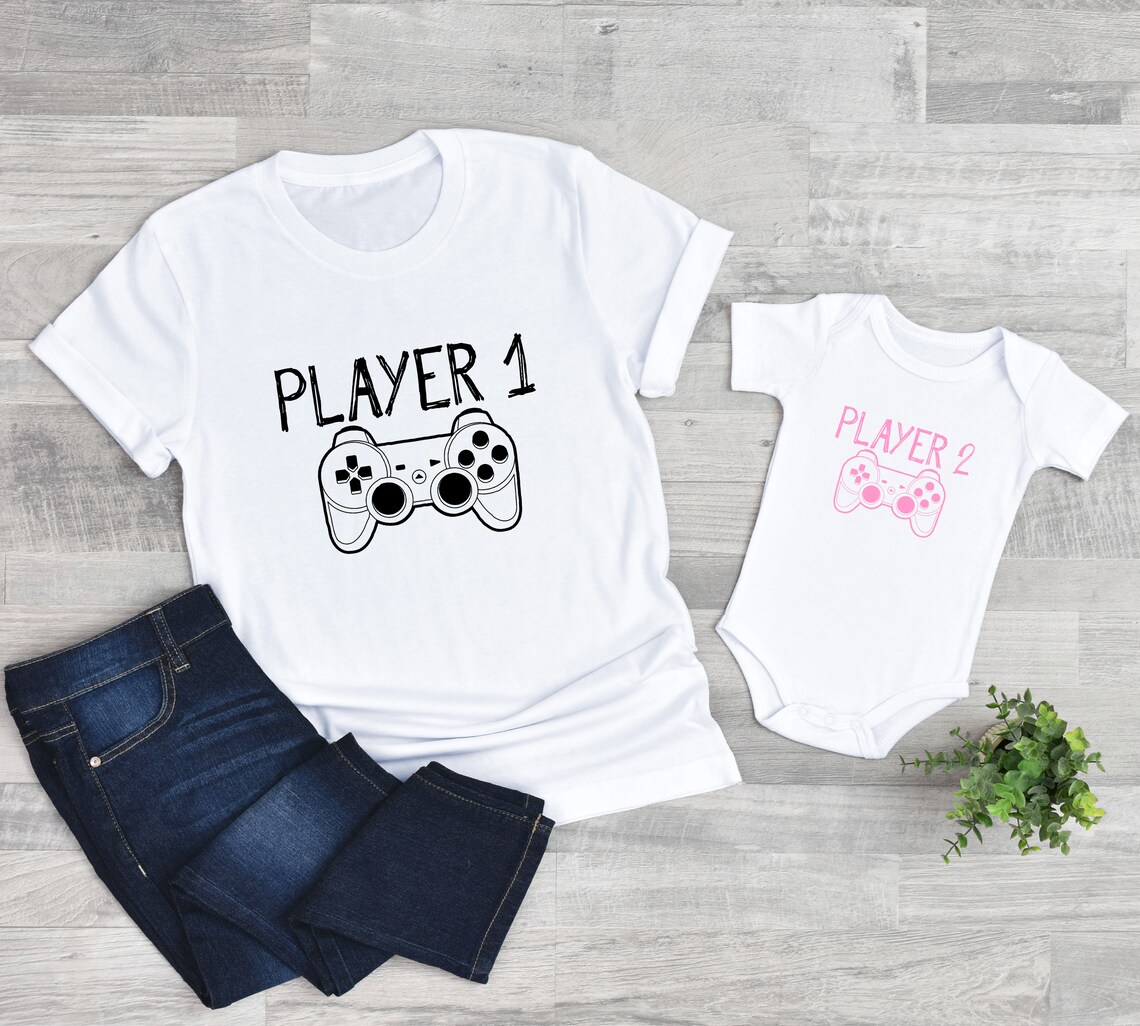 Daddy Daughter Matching Shirts Gaming Shirts Player 1 Player - Etsy