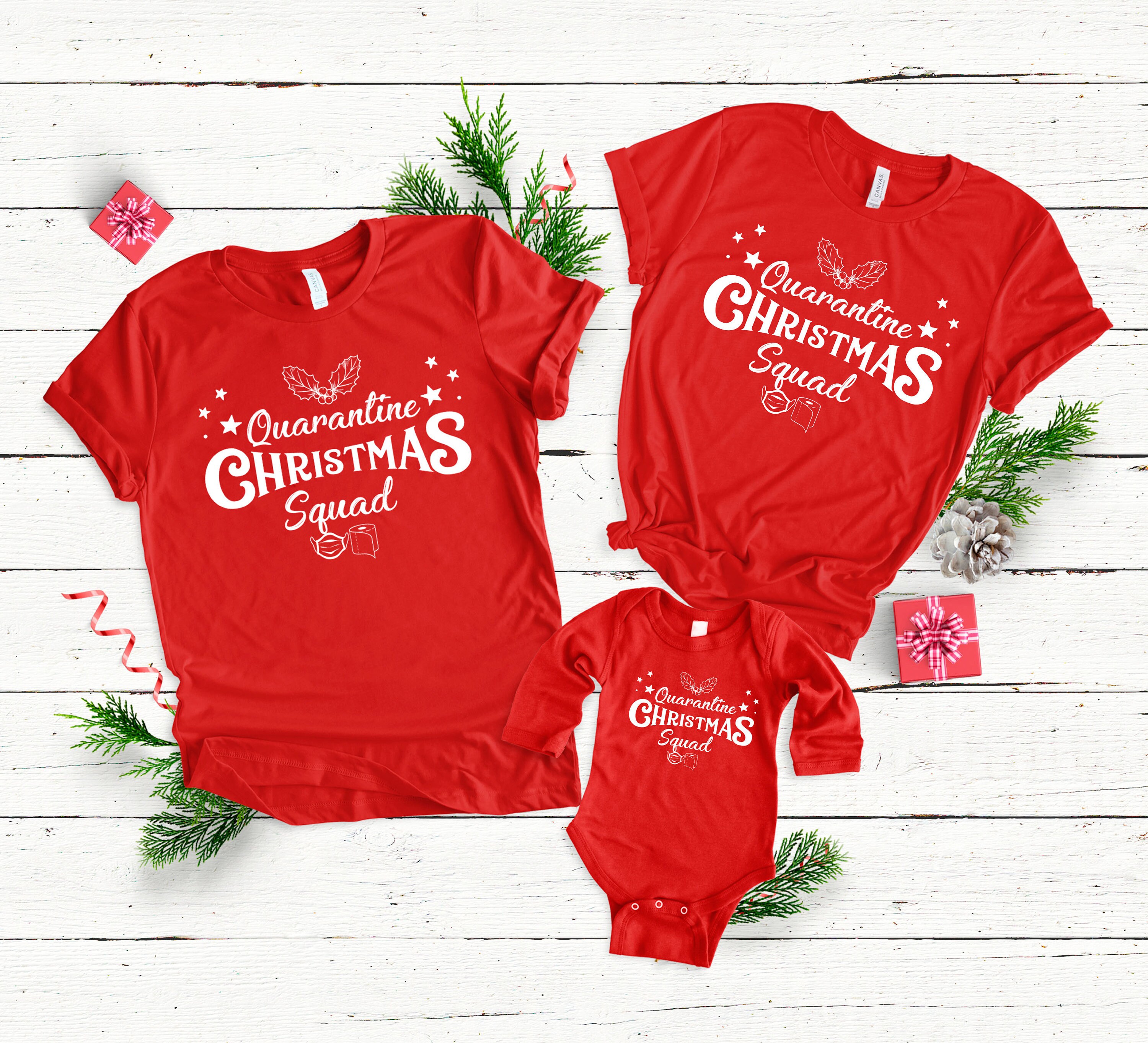 Quarantine Christmas Squad Shirts Quarantine Christmas Etsy