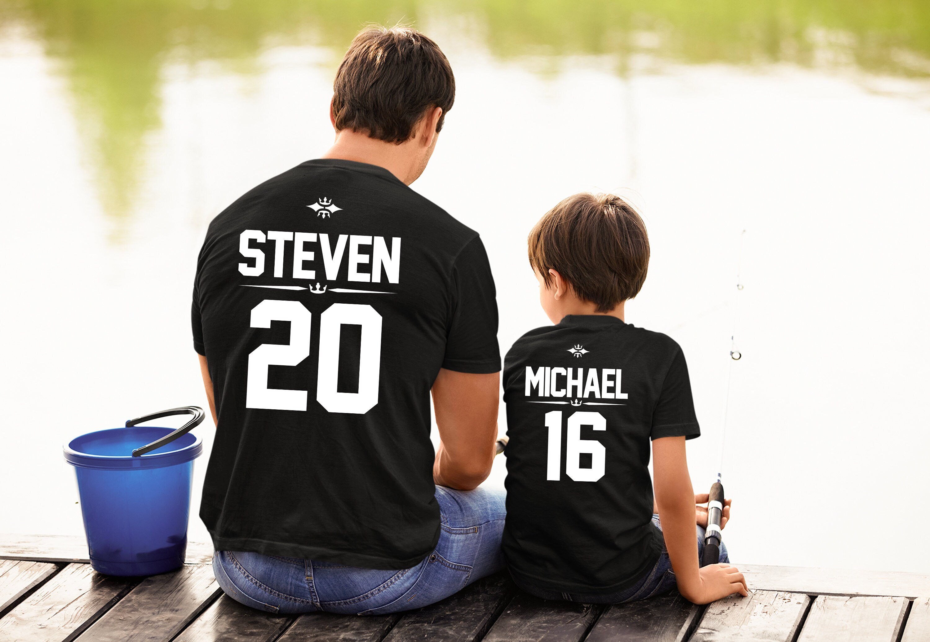 Dad Son T Shirt
 Personalized Father Son T shirts Dad Son Name T shirts