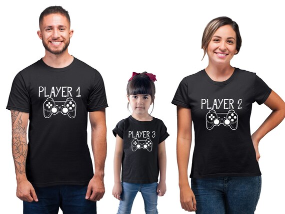 Family Outfits Matching Shirts Player 1 