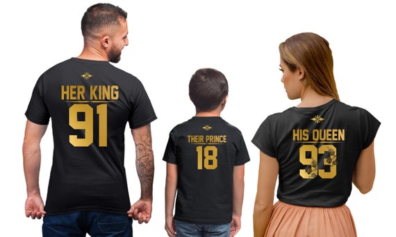 Camisa King Queen Prince Princess Conjunto familiar - Etsy España