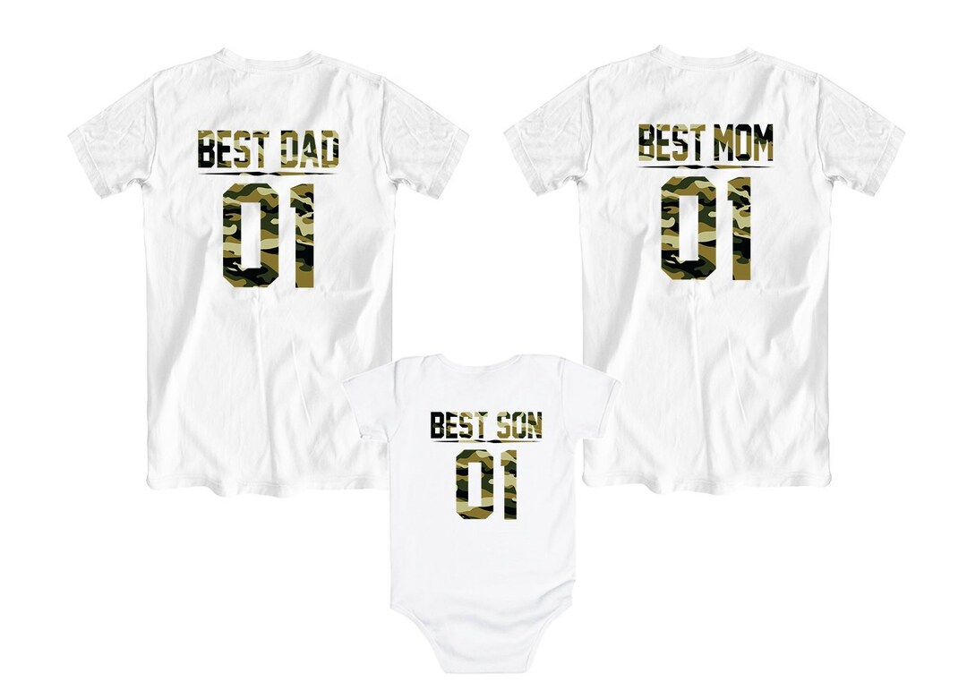 matching mom dad and son shirts