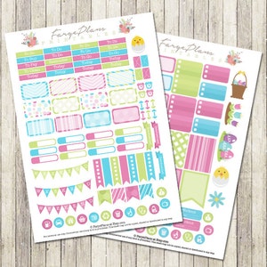 Easter stickers printable PDF for Erin Condren Lifeplanner, Filofax, Kikki K, Happy Planner, scrapbooking / Instant download