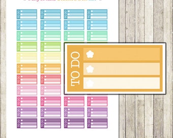 Small to do ombre checklist printable stickers for Erin Condren Lifeplanner, Filofax, Happy Planner, scrapbooking / INSTANT DOWNLOAD